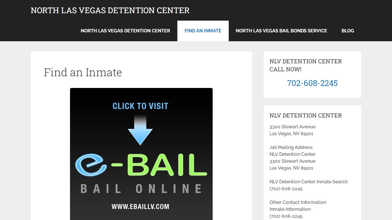 Find an Inmate - North Las Vegas ... - NLV Detention Center